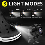 2PCS Headlights for Croc Waterproof Mount Croc Shoes LED Lights Decoration Accessories For Croc Footlight Hiking Camping Outdoor