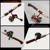 AIOUSHI Trout ejection rod mini player 1.55 m multi pitch rotary UL fishing rod glass fiber hollow tip Light travel decoy