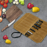 2023 New Chef Knife Bag Portable Multifunctional Roll Bag Carry Case Bag Kitchen Cooking Portable Durable Storage Pockets