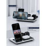 R11 4 in 1 Wireless Fast Charging Stand Replacement for iWatch Airpods Pro 12/13/Pro/Samsung Wireless Charging Pad