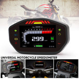 LCD Digital Backlight Waterproof Odometer Tachometer For 1,2,4 Cylinders Motor