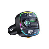 Car FM Transmitter Stereo Receiver MP3 Player Fast Charging Modulator Colorful Light Charger Bluetooth 5.0 Handsfree Car Kit