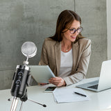 Cardioid Microphone Condenser Recording Microphones Bracket Cable For Laptop Computer Voice Recording Voice Overs Broadcasting