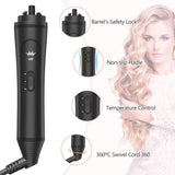 Nuaer 6-in-1 Curling Iron Professional Curling Wand Set Instant Heat Up Hair Curler with 6 Interchangeable Ceramic Barrels
