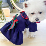Spring and Summer Fashion Luxury Dog Dresses Cat Pet Costumes Bow Skirt Dog Costumes Chihuahua