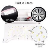 54W 3-IN-1 Nail LED UV Lamp Vacuum Cleaner Suction Dust Collector 25000RPM Drill Machine Pedicure Remover Polisher Nail Tools