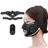 Microcurrent V Shape Face Lifting Bandage EMS Facial Slimming Massager Double Chin Remover LED Light Therapy Cheek Lift Up Belt