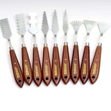 9pcs Painting Knife Lightweight Super-Thin Painting Scraper For Acrylic Oil Painting Stainless Steel Spatula Color Mixing Tool