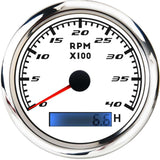 Waterproof Marine Tachometer Boat Tacho Gauge Digital Hourmeter 85mm 4000RPM
