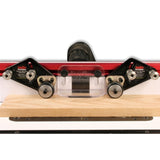 Table Saw Eccentric Feeder Guider for T-Tracks Fence, Workbench Press Stock Push Guide W/ Bearing Wheel Woodworking Tools