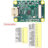 For Raspberry Pi IN Module, HDMI-Compatible to CSI-2, Inpute to 1080P25Fps for Raspberry Pi 4B/3B+/3B/Pi Zero/Zero W