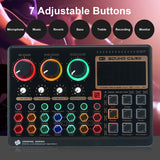 X6Mini External Live Sound Card Multifunctional Sound Mixer Board for Live Streaming Music Recording Karaoke Singing