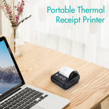 Portable Thermal Receipt Printer USB &amp; BT Connect 2 inches 57mm Wireless Printer High Speed Compatible with iOS Android Windows