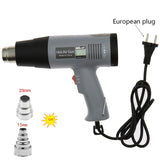 220-240V EU Plug Digital Heat Gun LCD Display Electric Hot Air Gun Hair Dryer Heat Soldering Shrink Wrapping Thermal Power Tools