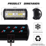 1/2pcs 400W Work Lights LED 7inch High Bright Bar Driving Lamp 3 Rows 40000LM 6000K Working Light for SUV ATV Truck DC 9-30V