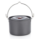 Hot Selling Outdoor Supplies Aluminum Alloy 4L Camping Hanging Single Pot Camping Picnic Soup Pot  Camping Stove