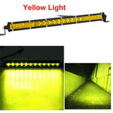 1pc 10 Inch 78W Work Light Ultra-Slim 26LED Super Bright Lamp Bar Yellow Combo Spot Beam Waterproof Bar For ATV Car