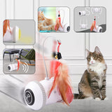 Smart Sensor Cat Toys Interactive Automatic Electronic Feather Toys LED Light USB Rechargeable Indoor Balls Kitten Toys for Pets