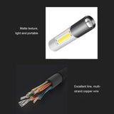 Led Flashlight 2000lm Zoomable XPE+COB Dual Light USB Rechargeable Handheld Torch Q5 Led Flashlight Built in 18650 Battery Torch