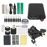 Complete Tattoo Kit Disposable Tattoo Needles Professional Tattoo Machine Kit Long Tattoo Pedal Shock Absorption Rubber Bands