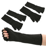 2 Pairs Cut Resistant Safety Sleeves 5 Levels Prevent Scratches Arm Protection Sleeves with Finger Holes Arm Guards