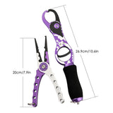 Fishing Pliers Lip Gripper Set Fish Holder Fishing Scissors with Lanyards Gripper Line Cutter Scissors