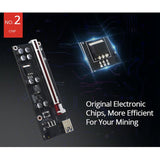 5Pcs VER009S Plus PCI-E Riser Card PCI Express 1X to 16X USB 3.0 Cable SATA to 6Pin Connector for Graphics Video Card