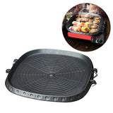 Korean-style Square Grill Pan with Maifan Stone Coated Surface Non-stick Smokeless Stovetop Plate for Indoor Outdoor Camping BBQ