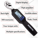 ES2-006AN 1/4 Inch Digital Torque Wrench with Backlight Sound LED Alarm Real-time Peaks Four Units Switching Torque Wrench
