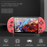 X12 5.1 inch Handheld Game Video Player 8G LED Screen Built-in 2500 Games X12PLUS Retro Consoles Support TF Card