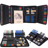 144PCS Color Pencil and Sketch Pencils Set for Drawing Art Tool Kit 72 Pcs Watercolor Metallic Oil Pencil Artist Art Supplies