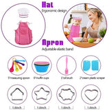 26PCS Mini Kitchen Toy Kid Play House Tools Baking Set Egg Beater Measuring Spoon Cutting Board Apron Set Girl Christmas Gift