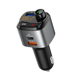 Wireless Bluetooth-Compatible 5.0 Car Kit Hands Free FM Transmitter Dual USB Fast Charging QC3.0 PD18W Car Charger Bass Sound