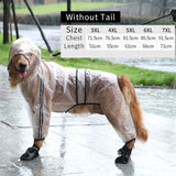 Dog Riancoat Jumpsuit Rain Coat for Dogs Pet Cloak Labrador Waterproof Golden Retriever Jacket