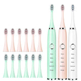 Automatic Sonic Electric Toothbrush Smart Timer Replaceable Ipx7 Waterproof Toothbrush Rechargeable Soft Fur Toothbrush