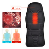 Electric Heating Vibrating Back Massager Portable Massaging Chair Cussion Seat Pad For Car Home Office Lumbar Neck Mattress