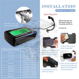 Motorcycle Tach Hour Meter SVC LCD Digital Tachometer Engine Resettable Maintenace Alert RPM Counter For Chainsaws Boats ATV