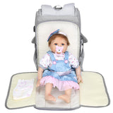Diaper Bag Mommy Bag Multi-functional USB Backpack Portable Baby Seat Fold Diaper Changing Pad Stroller Bag Baby Activity Gear