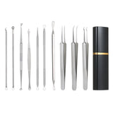 10PCS Stainless steel Acne Removal Kit Blackhead Remover Facial Pimple Comedone Needle