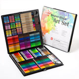258pcs Art Set Painting Marker Pen Super Artist Tools Kit Crayon Drawing Pens For Kids Birthday Gifts Box Art Supplies