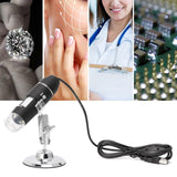 1600X USB Digital Microscope Camera Endoscope 8LED Magnifier with Hold Stand 28TC