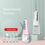 Rechargeable Water Flosser Portable Oral Irrigator Teeth Water Jet Cleaner Floss Machine For Brace Care 300ML