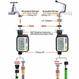 Rainwater Sensor Function Child Lock Mode Digital Water Timer IP65 Waterproof For Garden Lawn Watering System Irrigation Timer