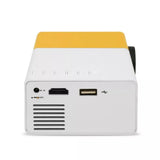 YG300 Professional Mini Projector Full HD1080P Home Theater LED Projector LCD Video Media Player Projector Yellow &amp; White