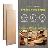 Wooden Violin Panels Replaces for Electric Guitar 4/4-1/8 Violin Accessory Musical Instruments DIY Project Parts