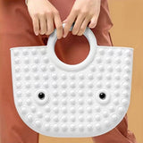 New Children Adult Simple Dimple Fidget Toys Pressure Relief popete Game Board Silicone Anti stress Bubble Shopping Handbag Toy