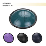10 Inches Steel Tongue Drum 8 Notes Handpan Drum Travel Drum Percussion Instrument with Mallets Carry Bag for Meditation Yoga
