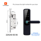 TUYA APP Fingerprint Password Smart Lock IC-Card Security Door Electronic Small Lock 6068 Lock Suit Door Thickness 2.5-7CM
