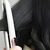AD-Hair Straightener For Straight Hair Curly Hair Dry-Wet Dual Purpose Flat Iron Led Digital Straightening (White) Eu Plug
