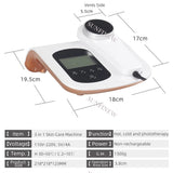 3 in 1 Hot Cold Photon Rejuvenation Facial Beauty Device Red Blue Light Skin Lifting Firming Massage Cool Warm Hammer V-face New